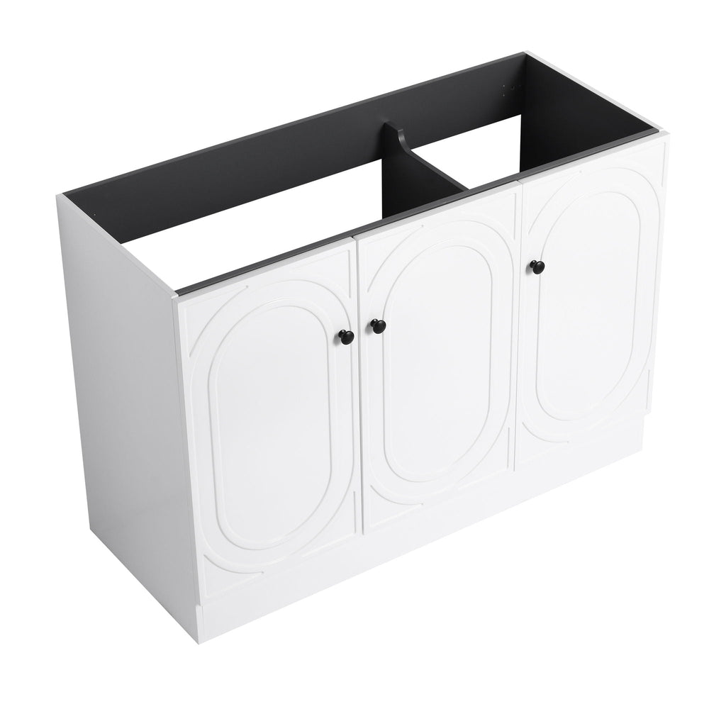 Modern Freestanding Bathroom Vanity with Soft Close Cabinet Doors - Pearl Silver, White, or Dark Green