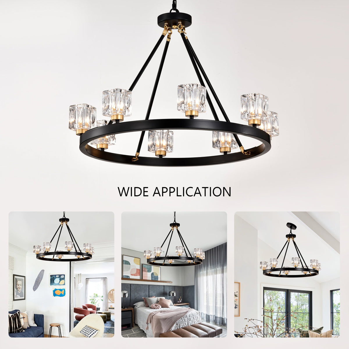 Matte Living Room Lighting with Modern Metal Finish - Gold & Matte Black