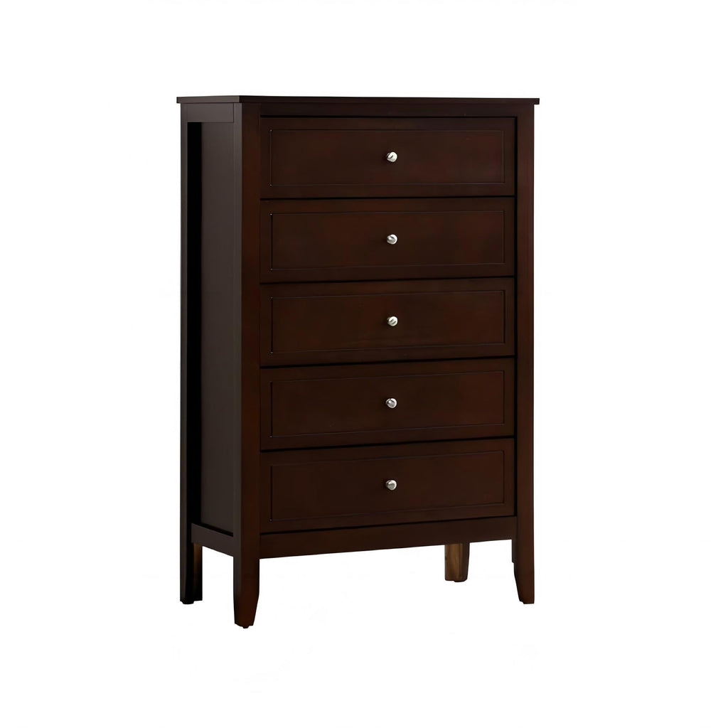 5 Drawer Storage Chest with Metal Hardware - Multiple Colors