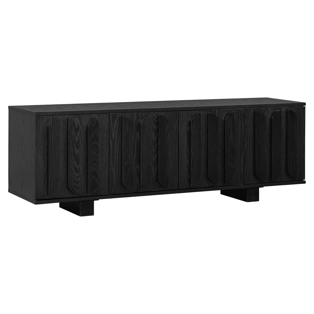 Farmhouse TV Stand with Adjustable Shelves - 63" Wide