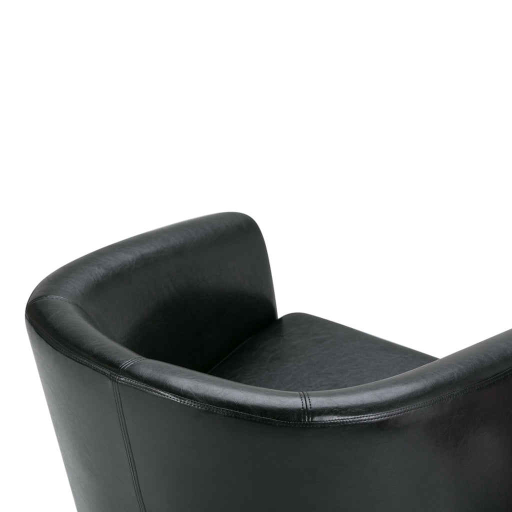 Transitional Tub Chair with Curved Back and Removable Cushion - Multiple Colors