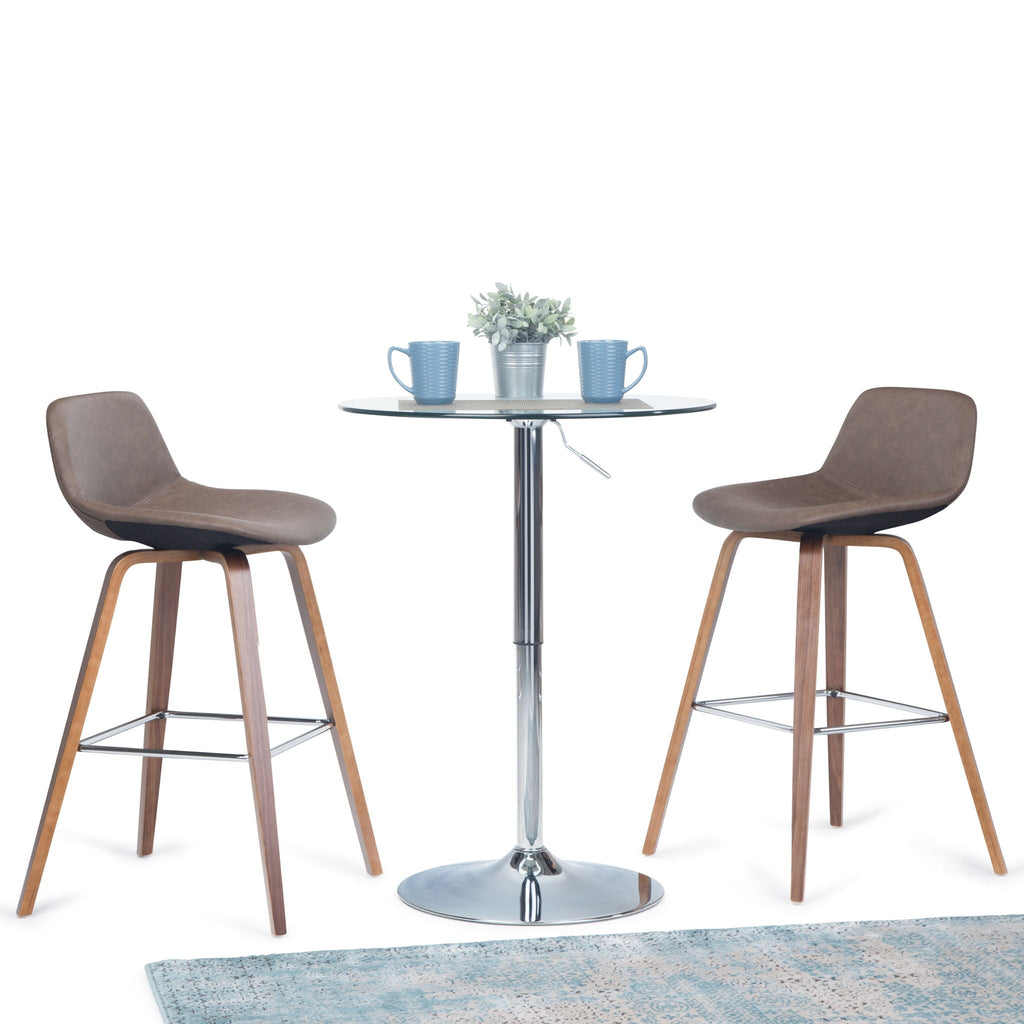 Bentwood Counter or Bar Height Stool Set of 2 with Foot Rest – Multiple Colors
