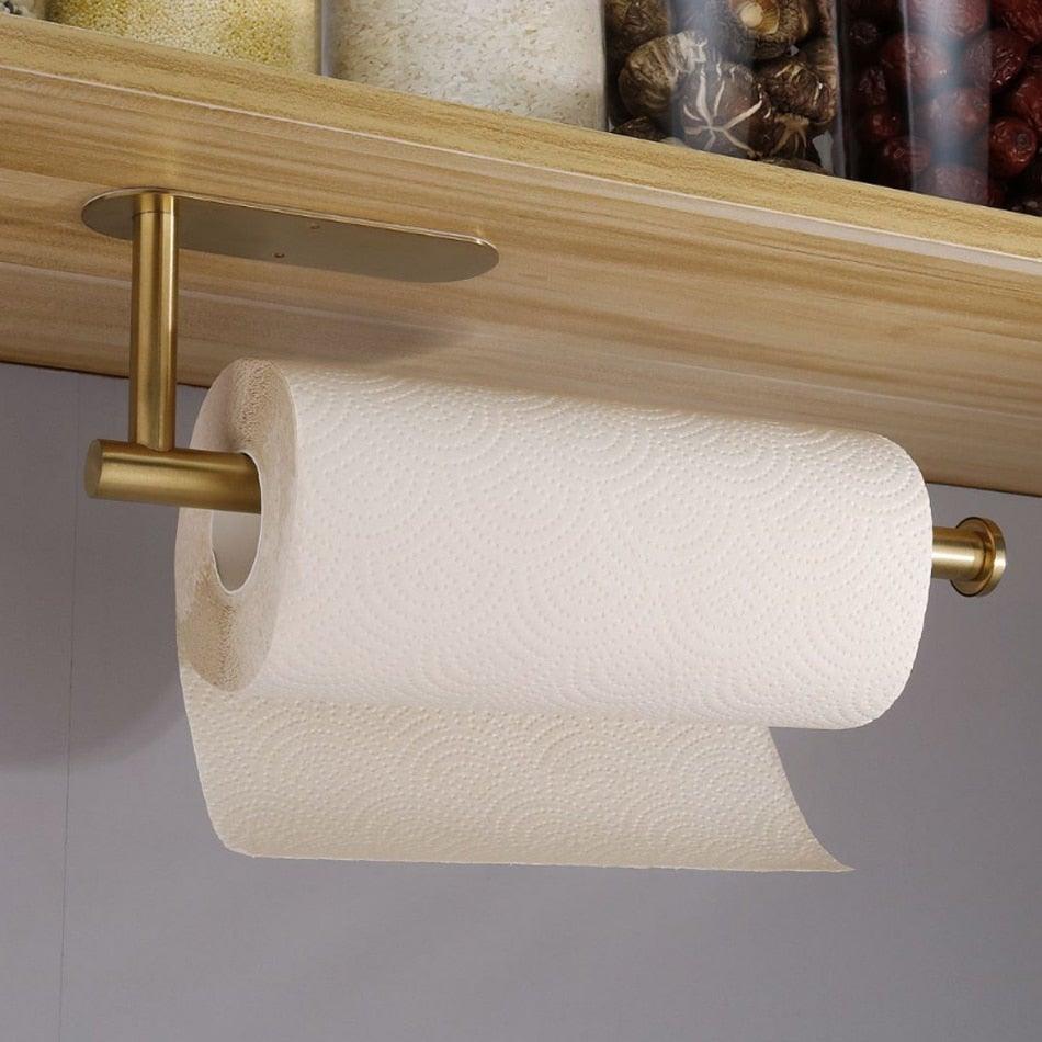Gold Self-Adhesive Paper Towel Holder