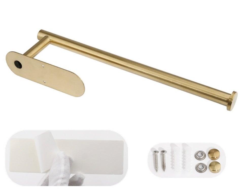 Gold Self-Adhesive Paper Towel Holder