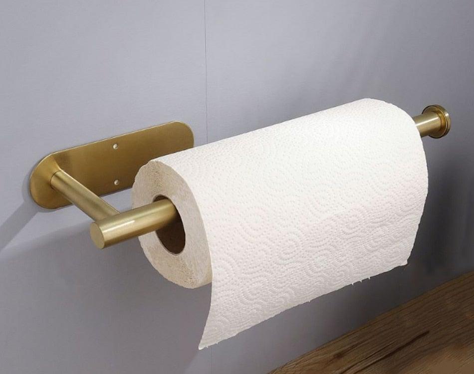 Gold Self-Adhesive Paper Towel Holder