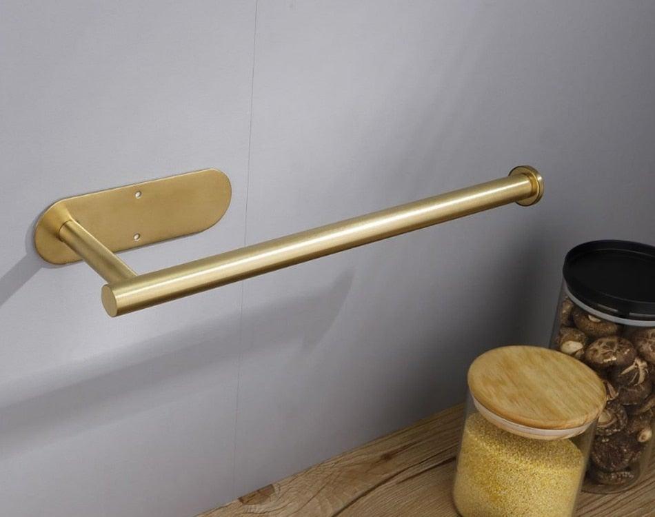Gold Self-Adhesive Paper Towel Holder