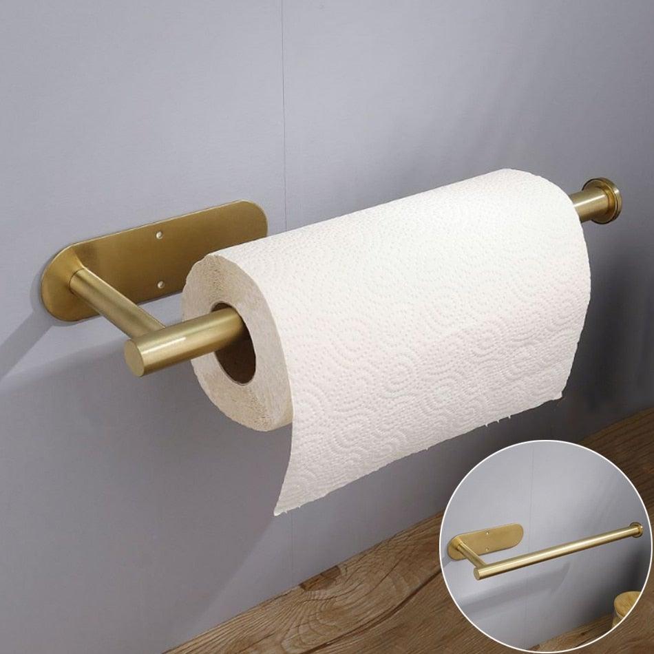 Gold Self-Adhesive Paper Towel Holder