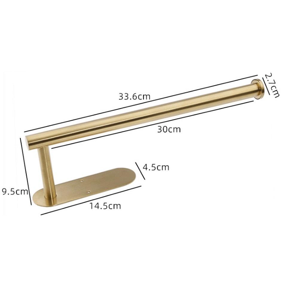 Gold Self-Adhesive Paper Towel Holder