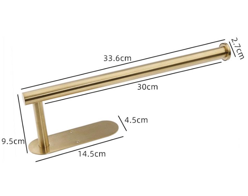 Gold Self-Adhesive Paper Towel Holder