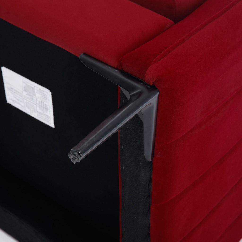 Accent Chair with Removable Pillow - Dark Green or Dark Red