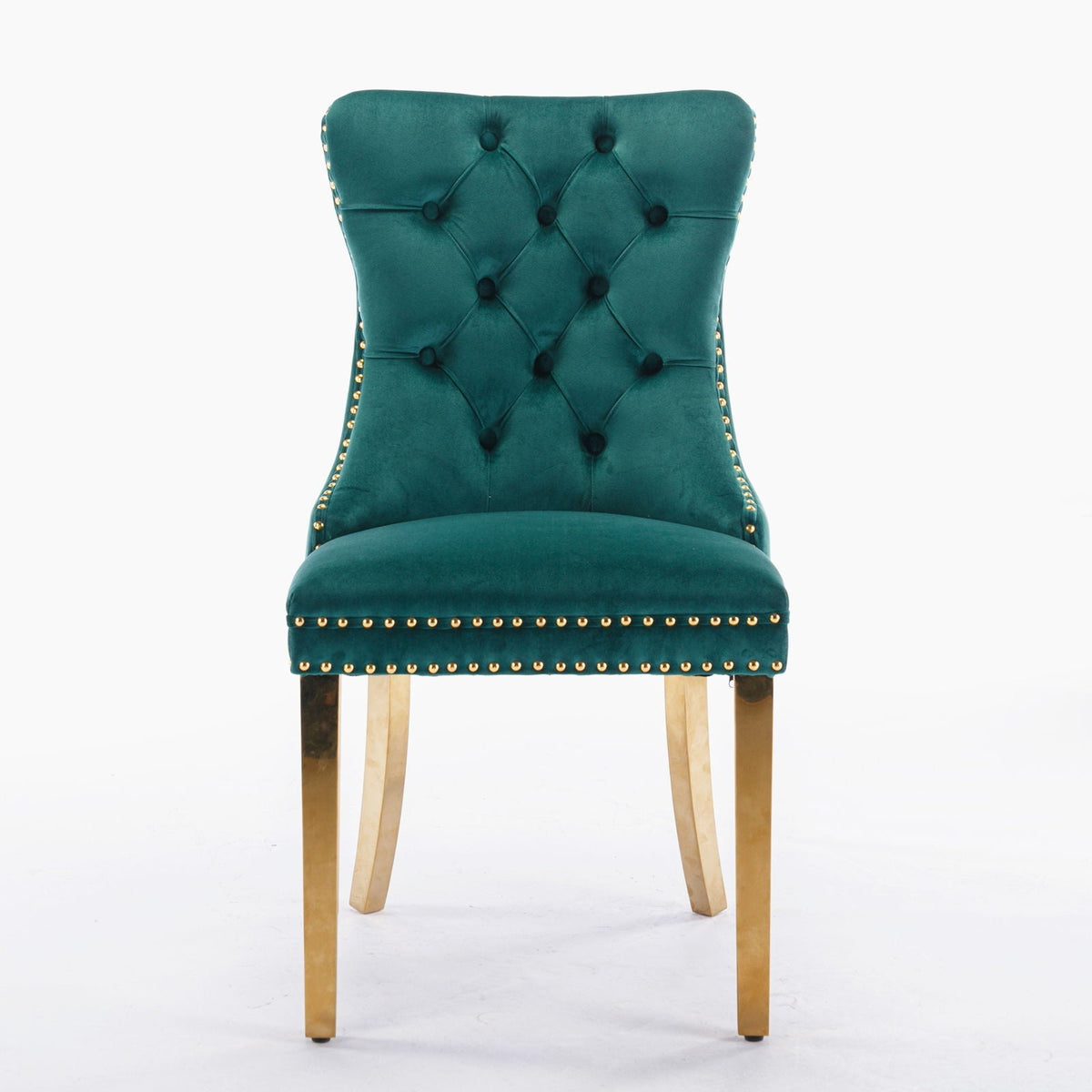 Modern Tufted Dining Chair Set of 2 with Velvet Upholstery - Nikki Collection