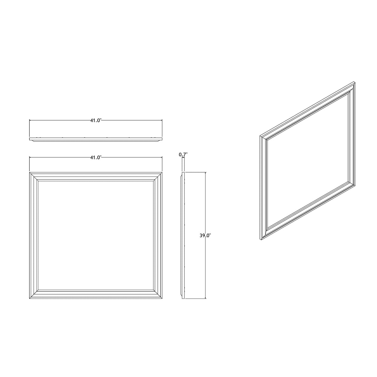 Adelaide - Mirror - Gray / Black