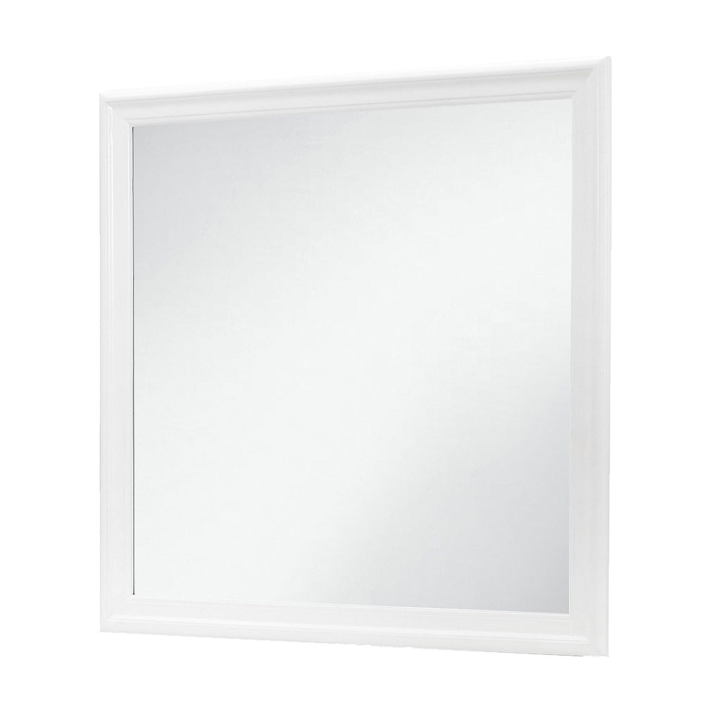 Charlston Mirror with Solid Wood Frame and Tempered Glass - Blue or White