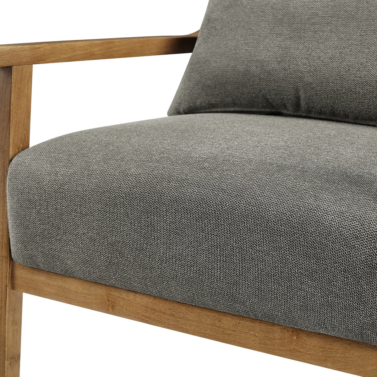 Arm Accent Chair with Lumbar Pillow - White or Dark Gray