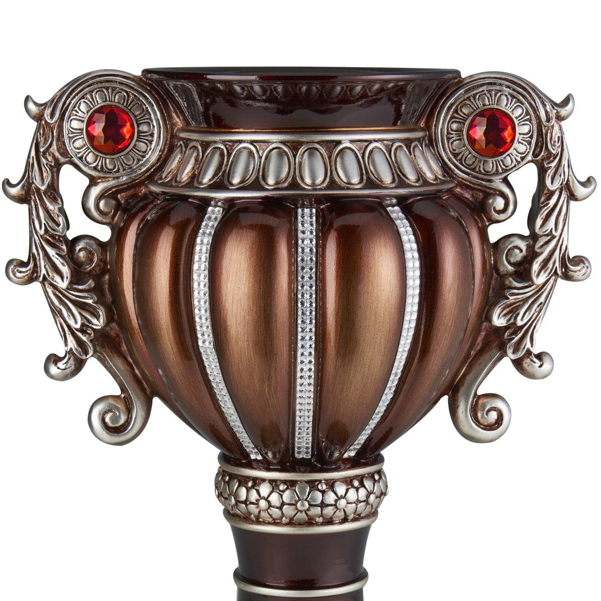Bronze Urn-Shaped Decorative Vase with Urn Design - 17.5" Tall
