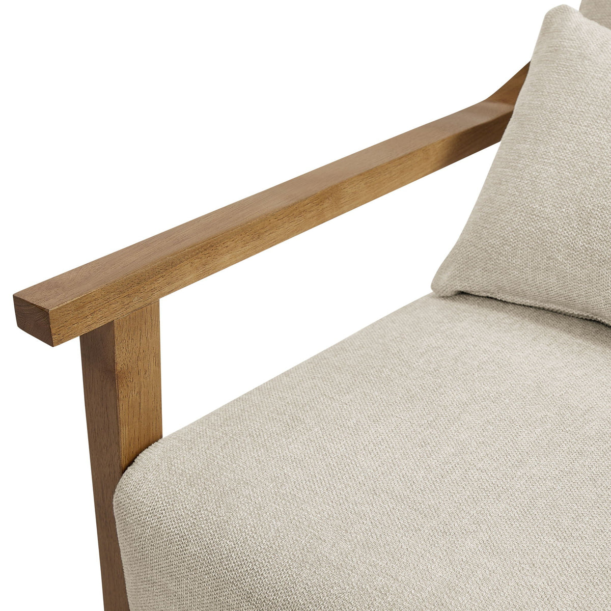 Arm Accent Chair with Lumbar Pillow - White or Dark Gray