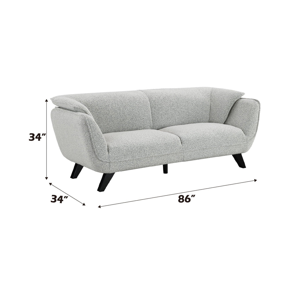 Nayeli Boucle Sofa with Pocket Coil Seating - Gray or Dark Brown