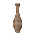 Tall Artificial Rattan Floor Vase with Artistic Design - Beige / Gray