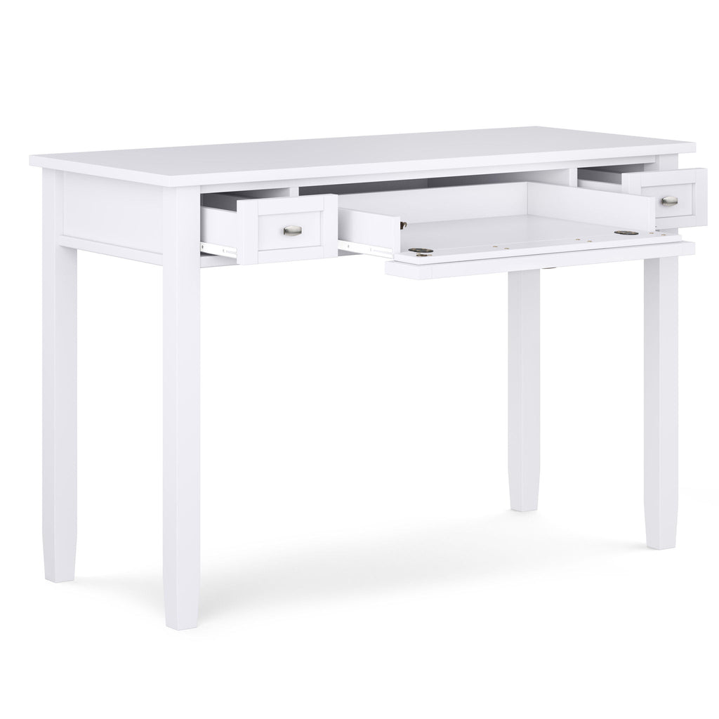 Handcrafted Wooden Writing Desk with Storage Drawers - Multiple Colors