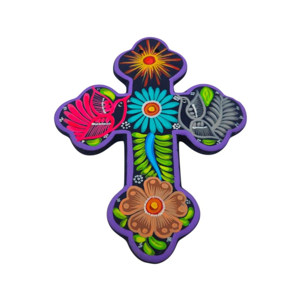 Alebrije Cross Wall Art | Colorful Mexican Decor