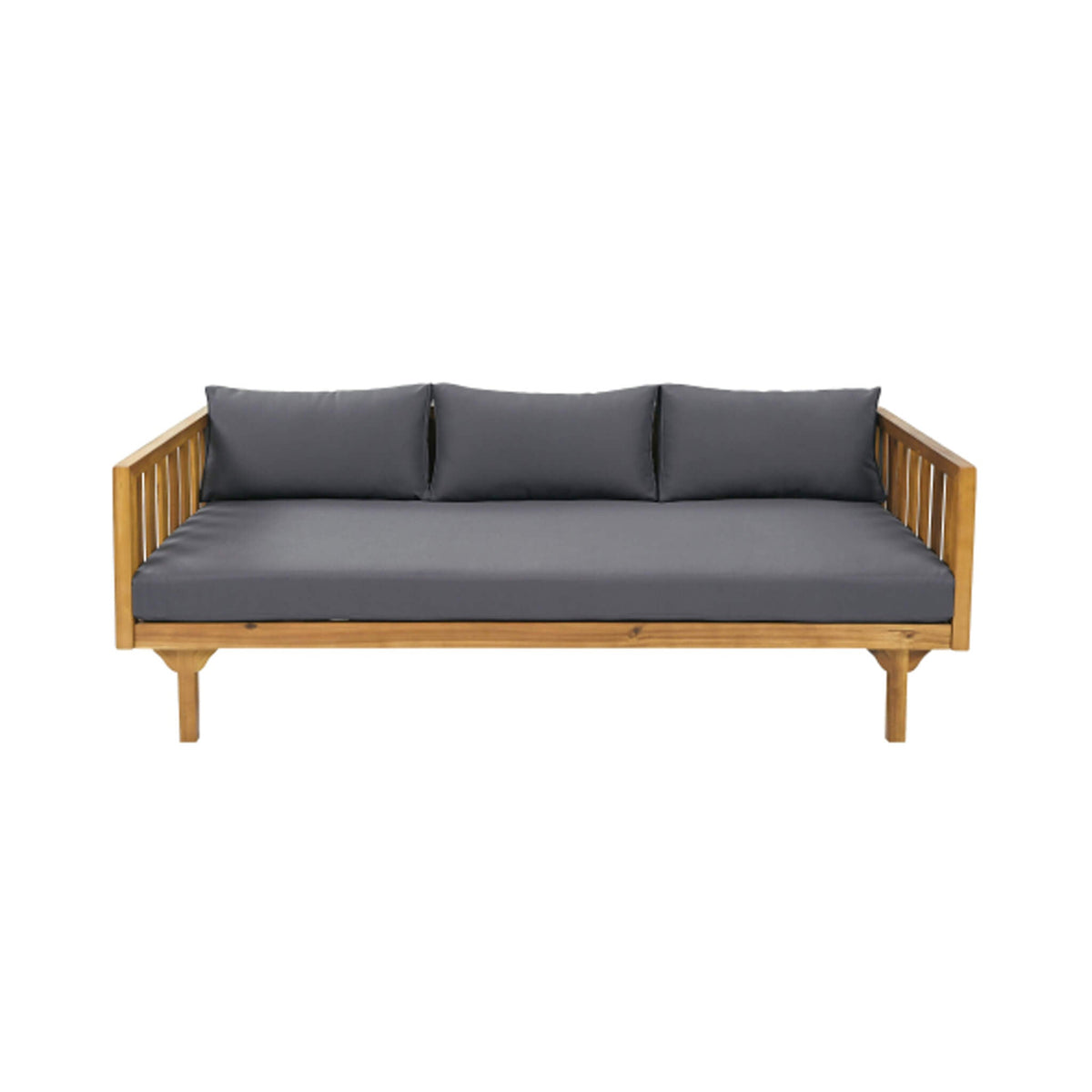 3-Seater Acacia Wood Daybed Sofa With Water-Resistant Cushions (SAK65773)