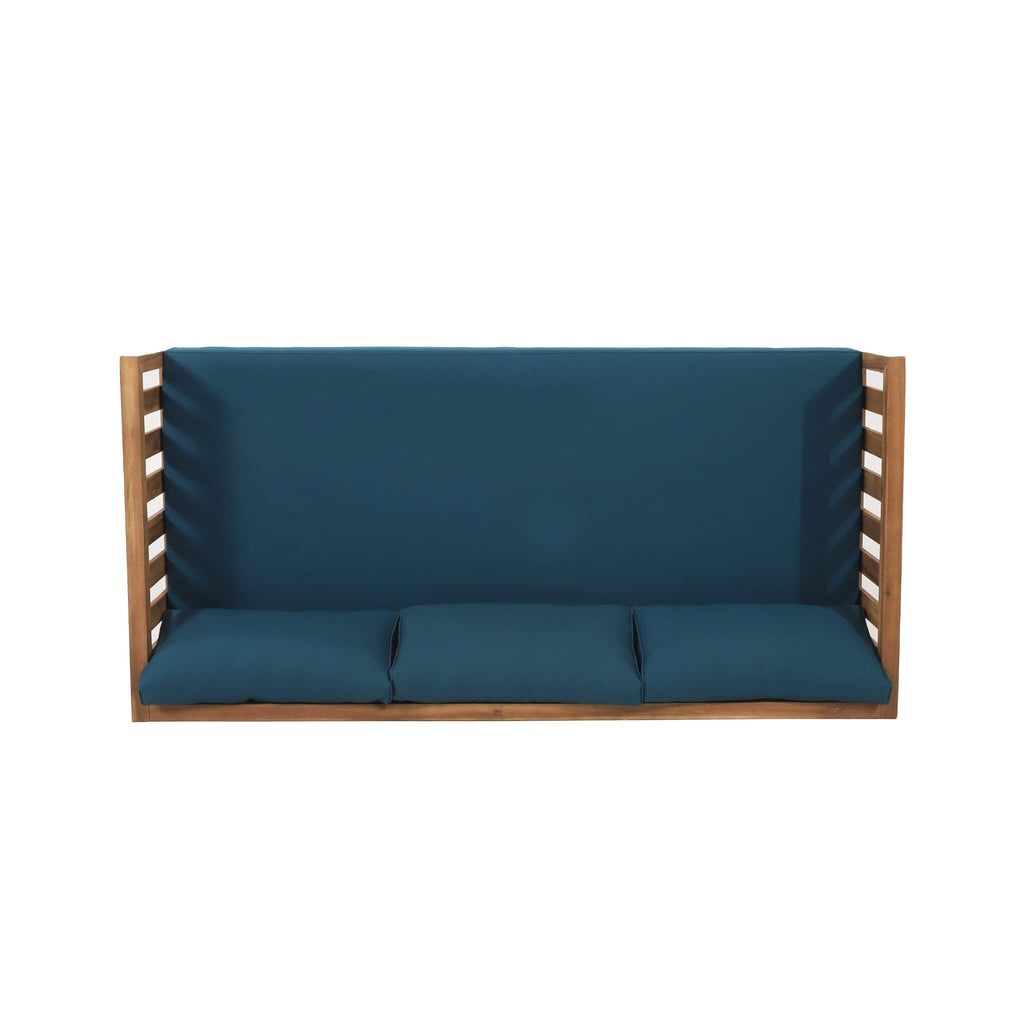 3-Seater Acacia Wood Daybed Sofa With Water-Resistant Cushions (SAK65773)
