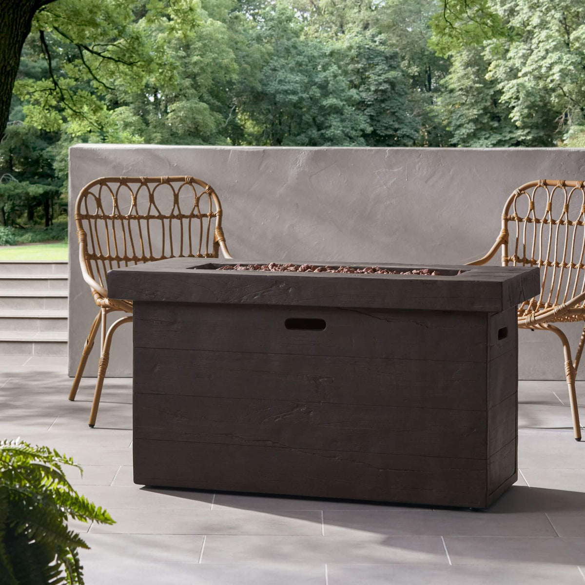 Luxury 45-Inch 50K BTU Rectangular MGO LP Fire Pit (SAK63874)