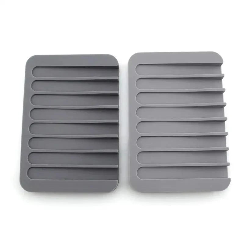 Anti-Skidding Home Improvement Silicone Flexible Bathroom Fixtures Bathroom Hardware Tray Soap Dish for Shower Waterfall Soap Holder Soap Tray Soap Saver Drainer Flexible Silicone For Shower Bathroom Kitchen Counter Top Keep Soap Bars Dry Clean Easy Clean