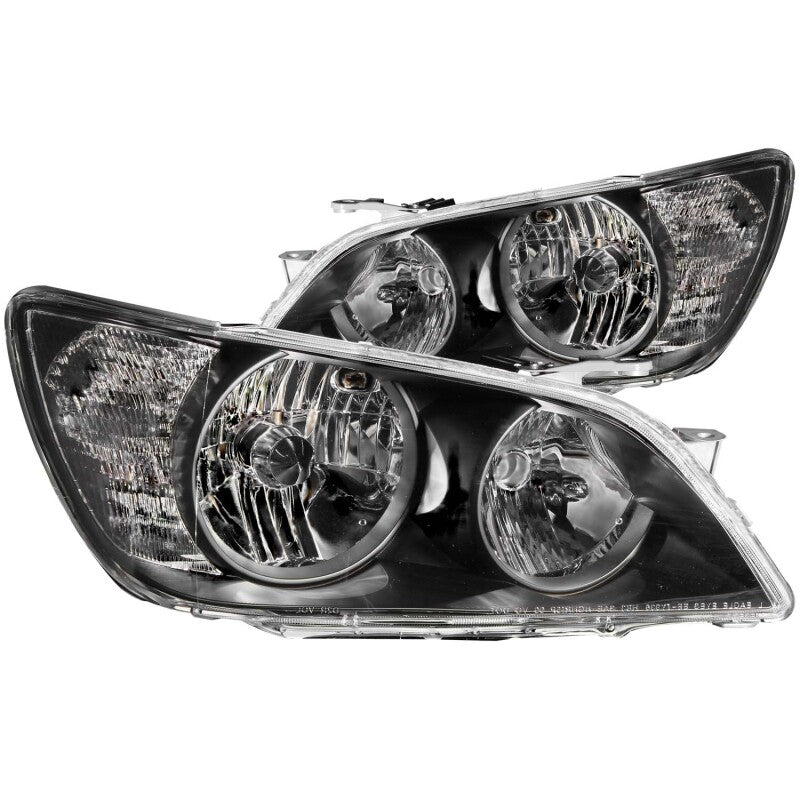 Anzo 2001-2005 Lexus Is300 Crystal Headlights Black 14HBP
