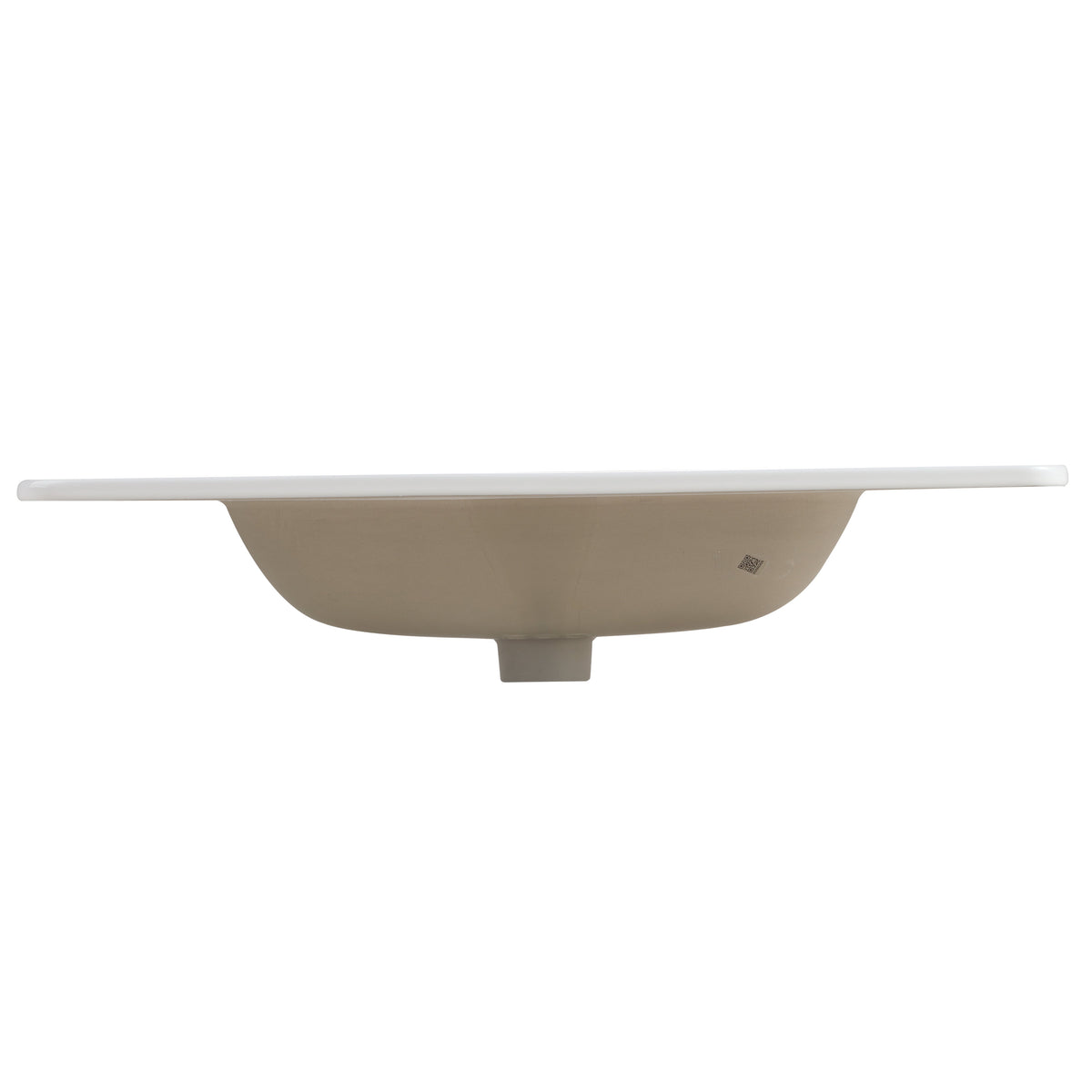 Glossy White Ceramic Integrated Bathroom Sink with Sleek Design - Gloss White