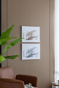 Large Rectangular Diptych Wall Art with Canvas & MDF - Multicolor