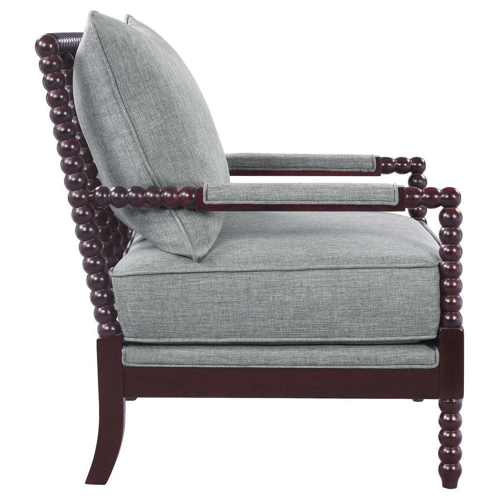 Removable Back Accent Chair with Plush Cushion - Beige, White, or Dark Gray
