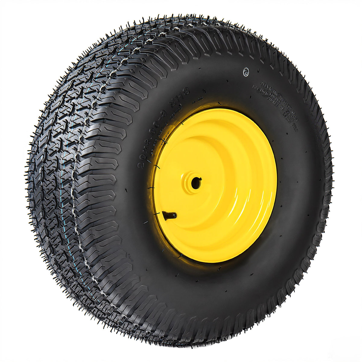 Heavy Duty Lawn Mower Tires and Wheel Assembly Set of 2 – 20x8.00-8