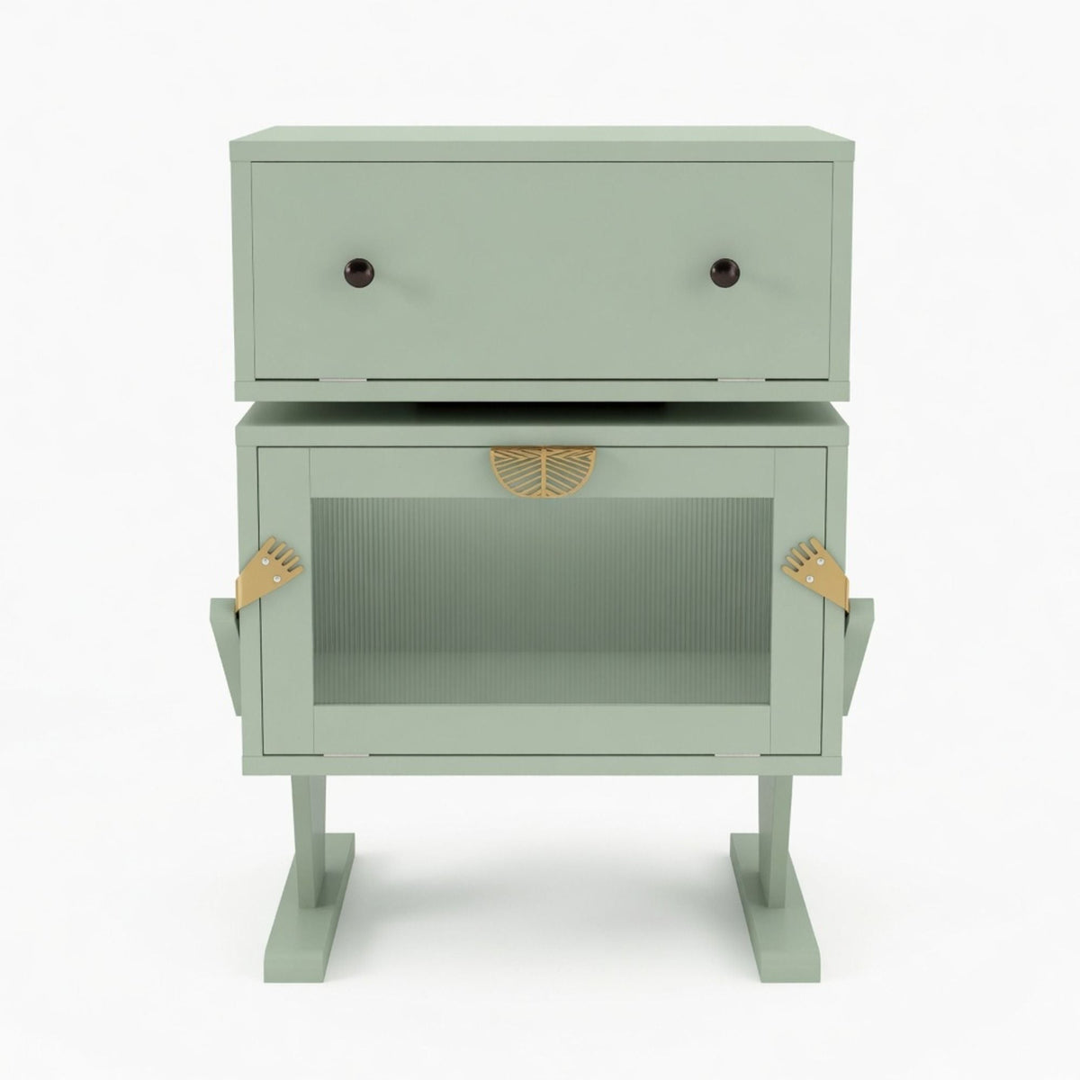 Robot LED Nightstand with 360° Rotating Drawer - White, Pink, or Green