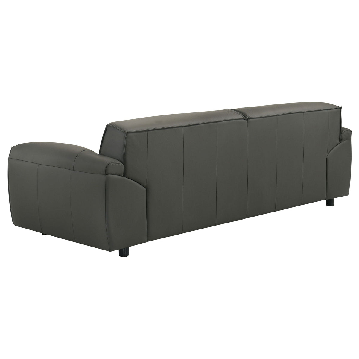 Buxton Top Grain Leather Upholstered Sofa Graphite