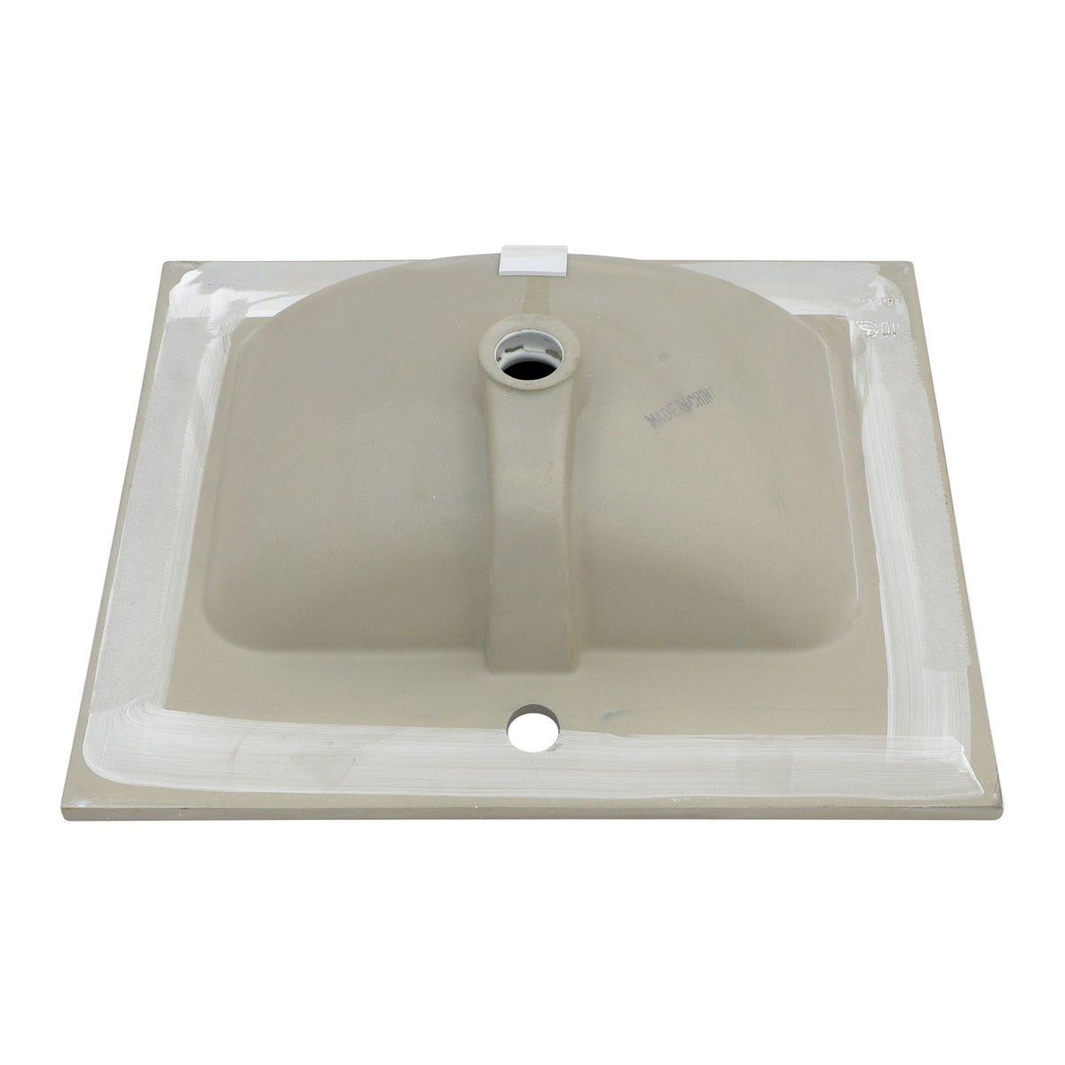 Rectangular Single Vanity Top with Overflow - White Ceramic