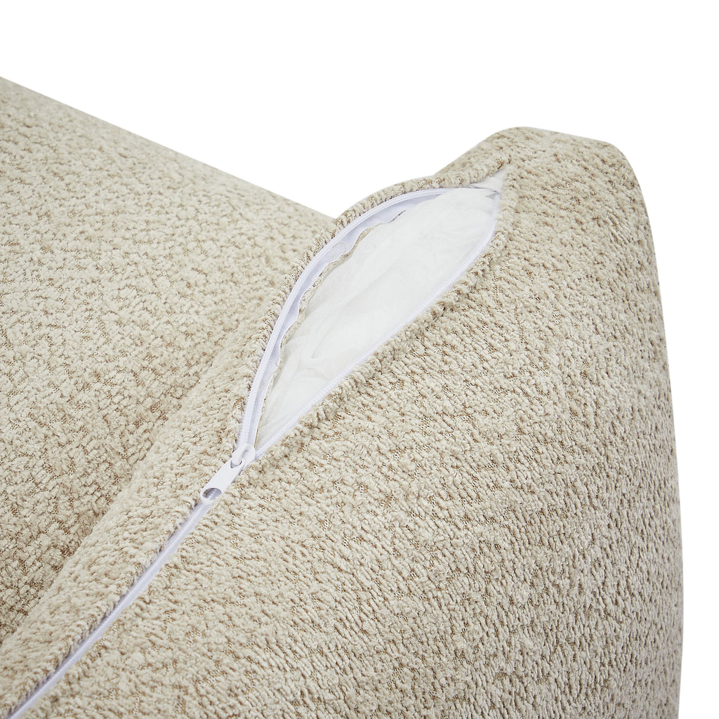 Velora 4-Piece L Shaped Boucle Sectional Sofa with Modular Design - Cream