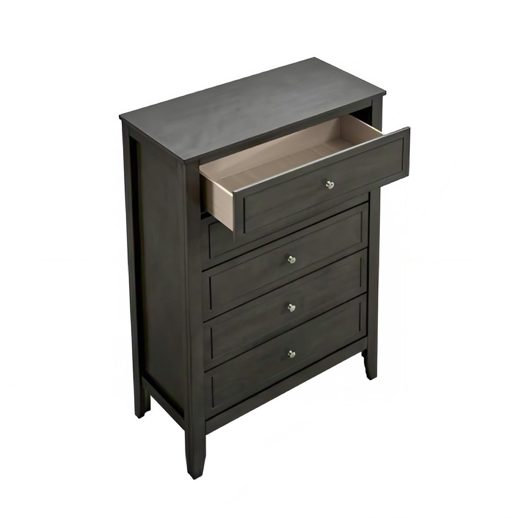 5 Drawer Storage Chest with Metal Hardware - Multiple Colors