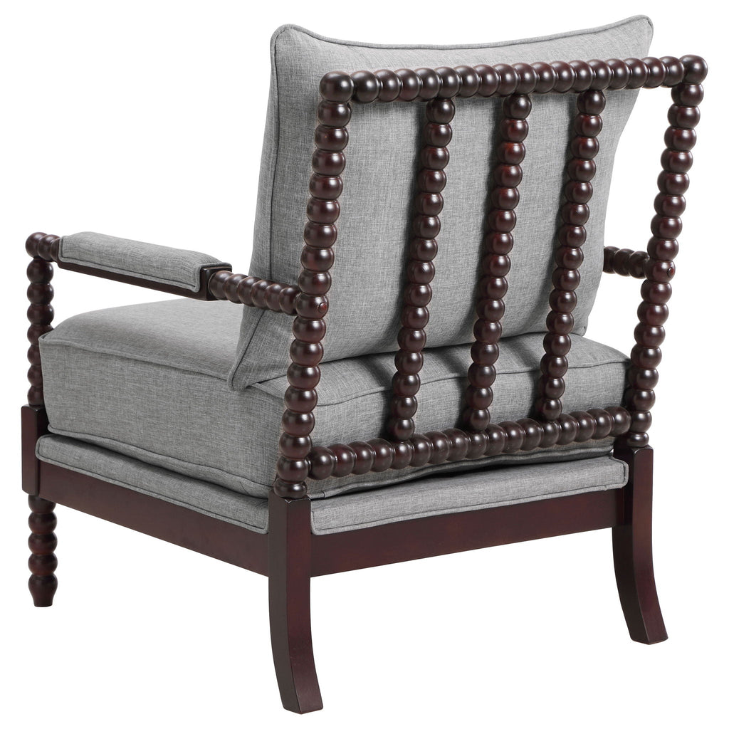 Removable Back Accent Chair with Plush Cushion - Beige, White, or Dark Gray
