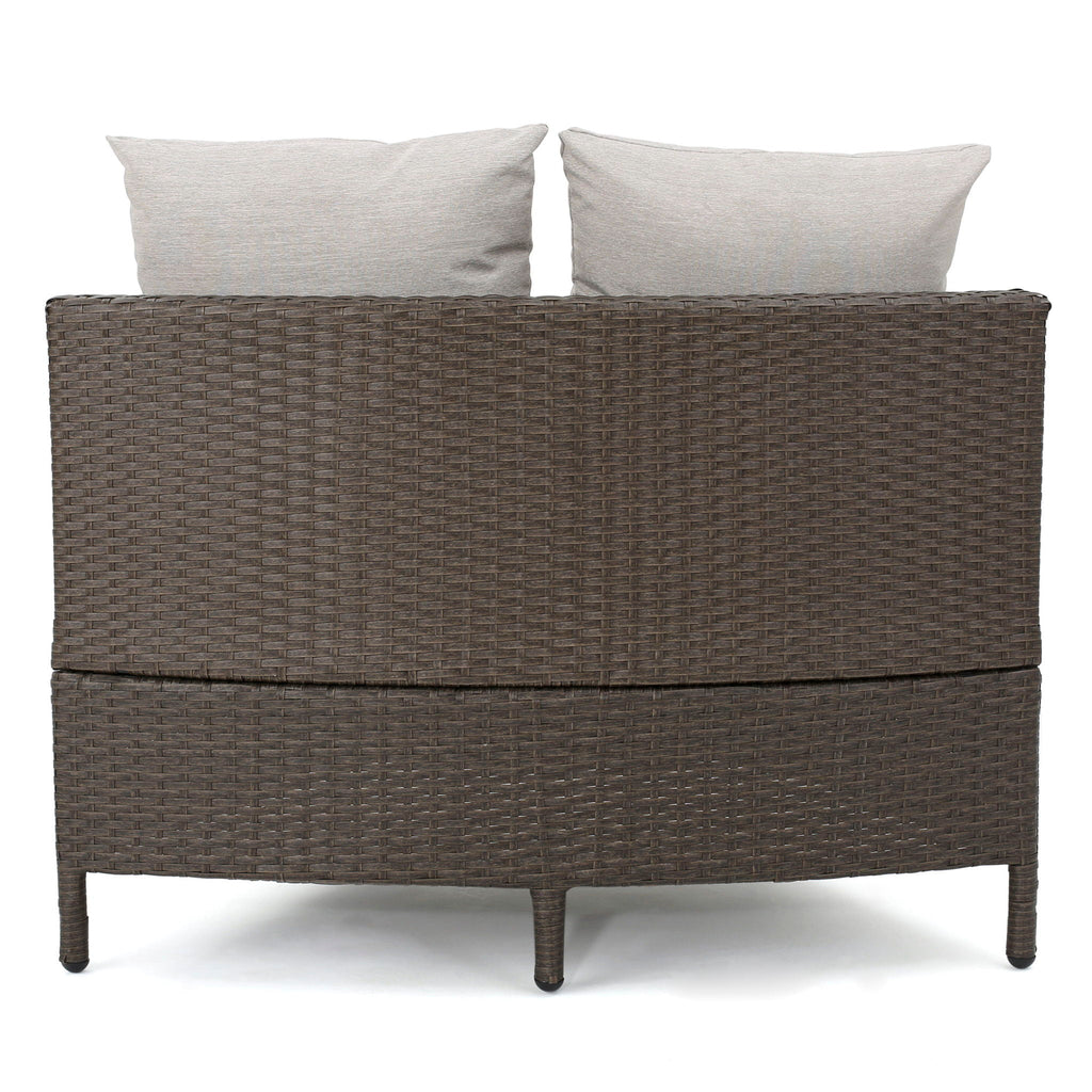 Pt Limon Modern Outdoor Single Sofa with Iron Frame – Pearl Silver or Light Brown
