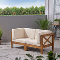 Brava - X Back Loveseat - Beige