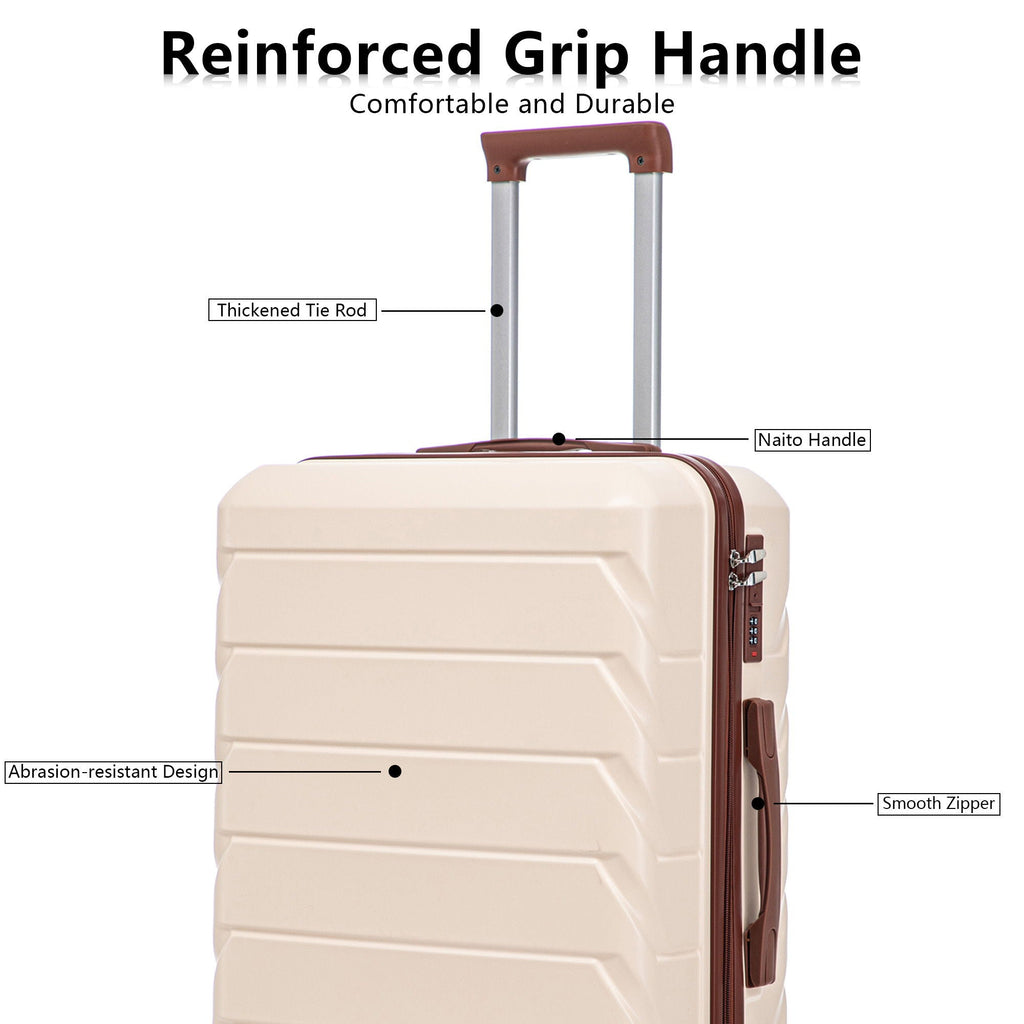 3 Pieces Set Spinner Wheel Luggage With Combination Lock