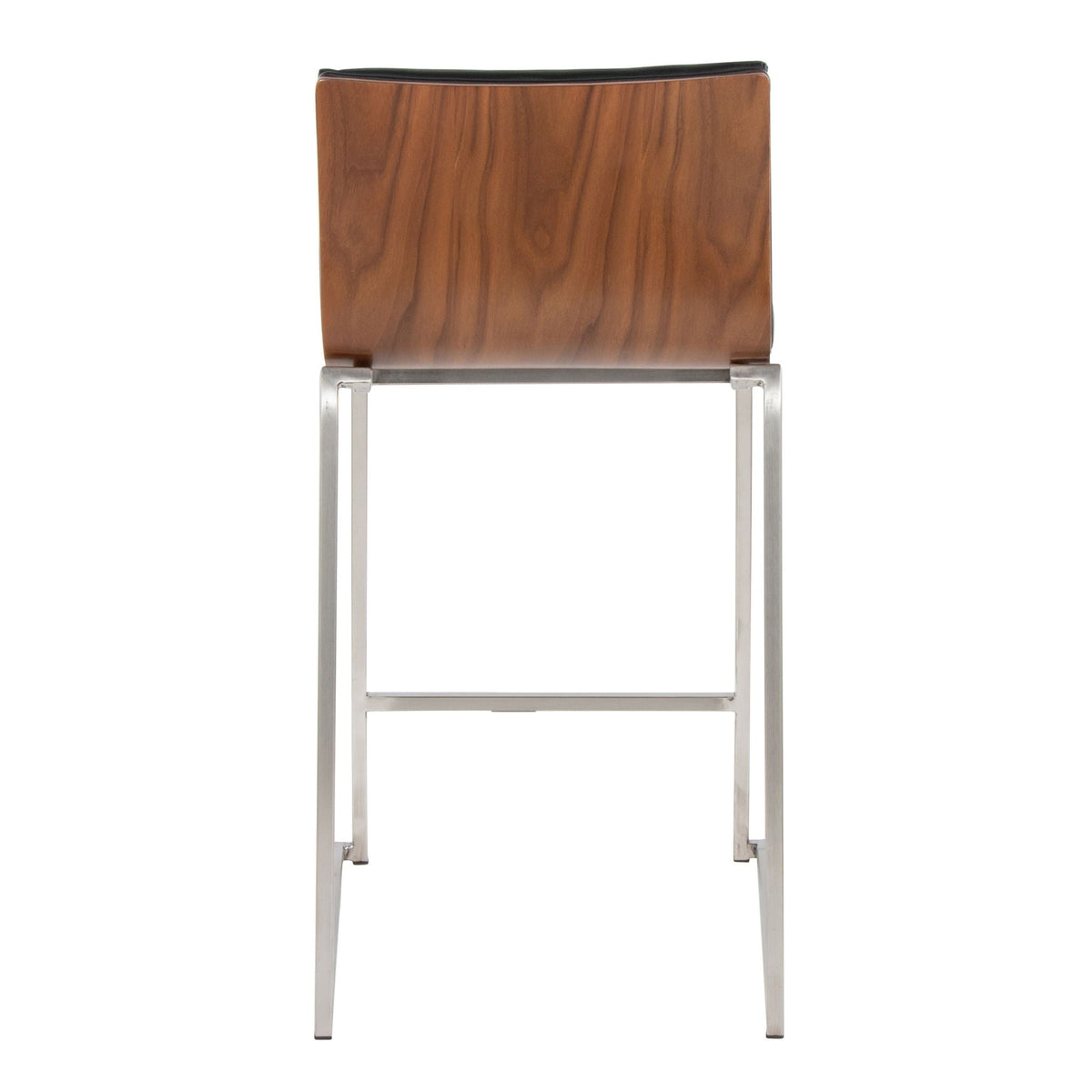 Contemporary Fixed Height Counter Stools with Tufted Upholstered Seats - Black