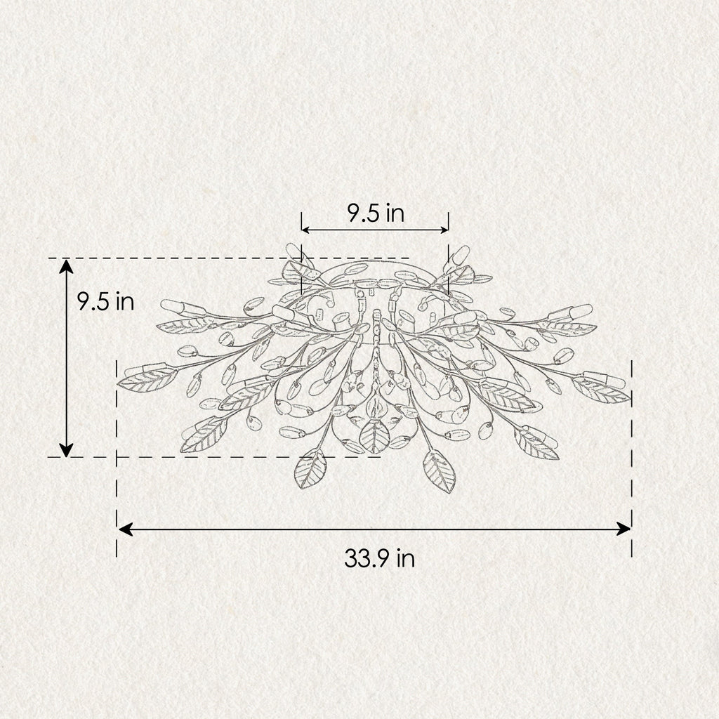 15-Light Chandelier with Crystal Accents - Matte Black