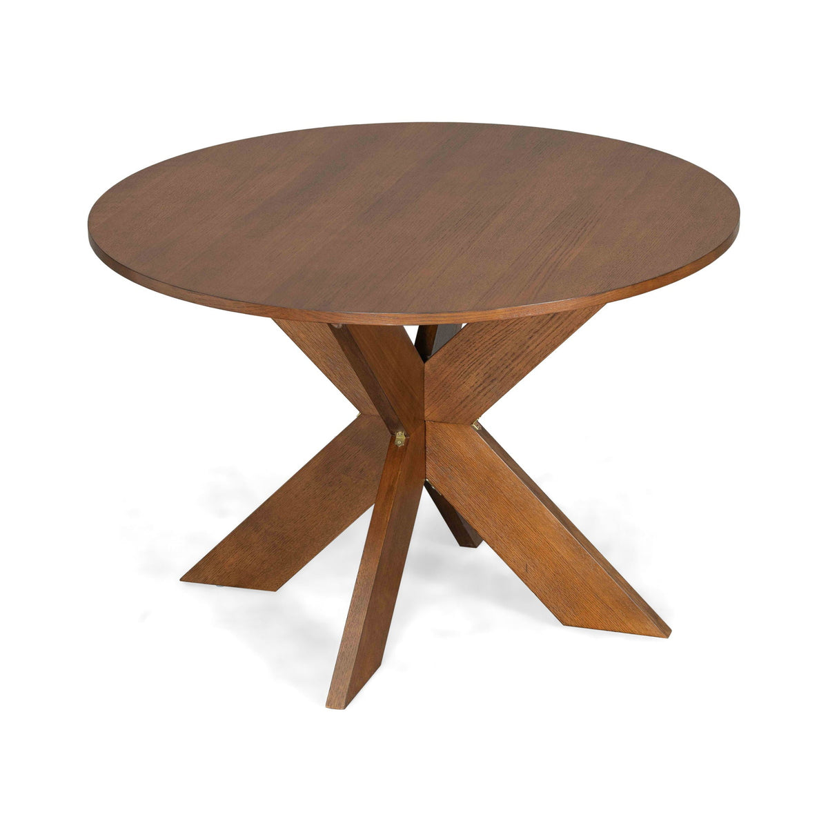 Round Dining Table with Durable MDF Construction - Cherry