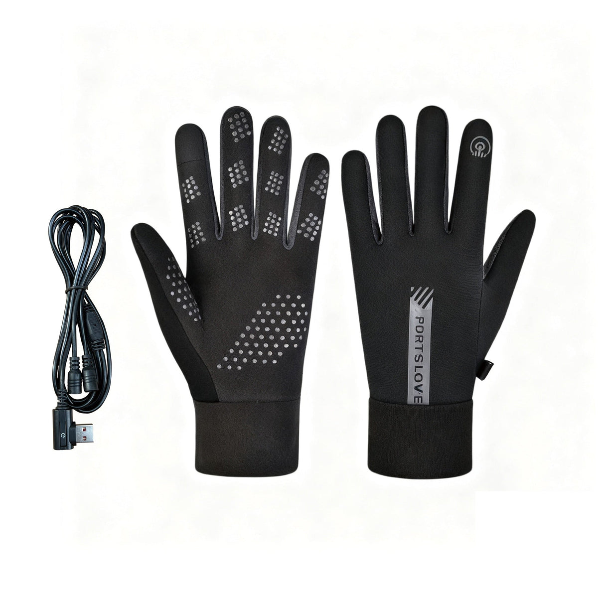 Outdoor Waterproof USB Three-Setting Temperature-Controlled Heated Gloves
