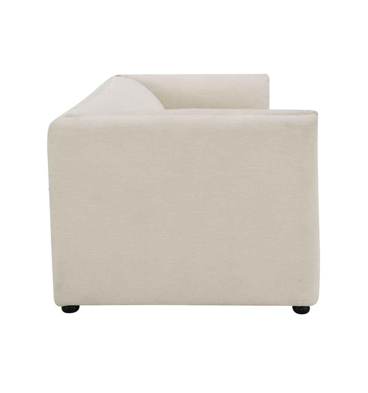 Jaeda Beige Boucle Sofa with Plush Foam Cushions - Beige