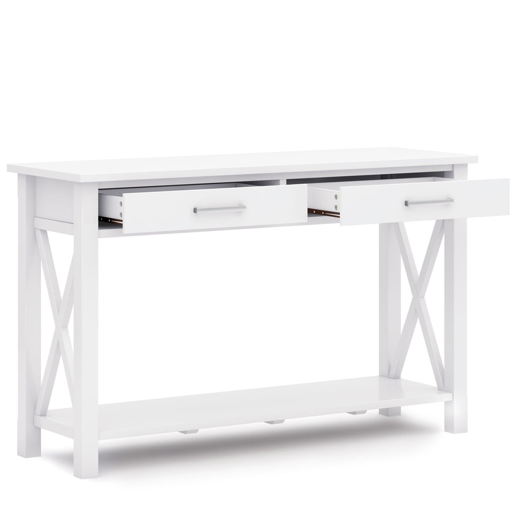 Handcrafted Console Table with Drawer Storage - Multiple Colors