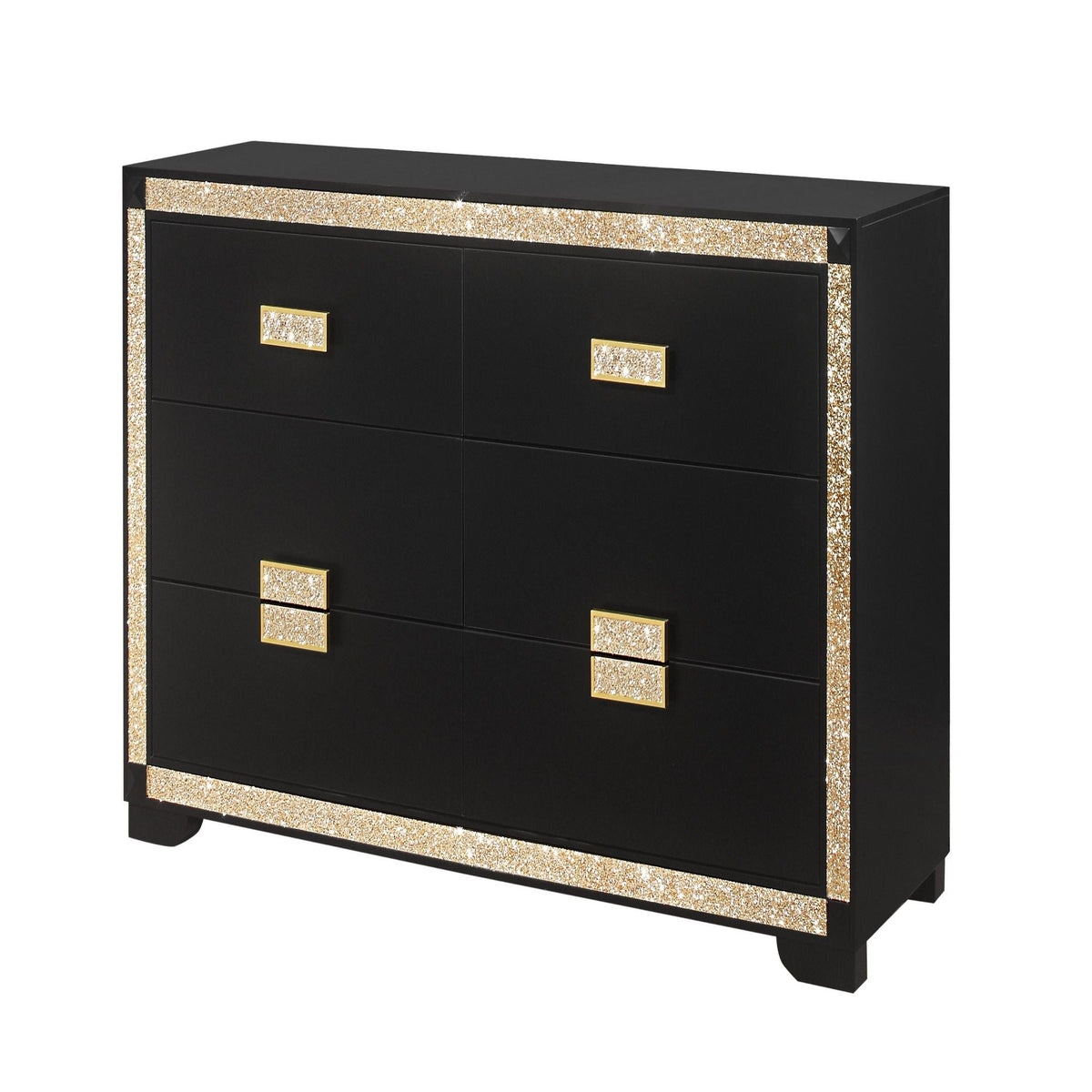 Lively Dresser With Glitter Detail - Black