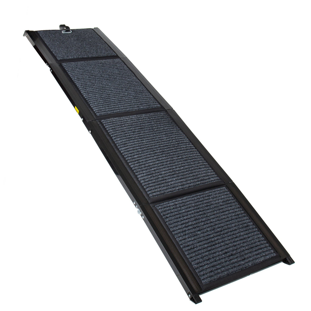 Folding Dog Ramp for Cars with Non-Slip Surface - Gray